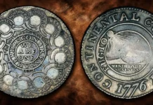 1776 $1 Continental Dollar, CURENCY, Silver, Newman 1-C VF35 NGC. CAC
