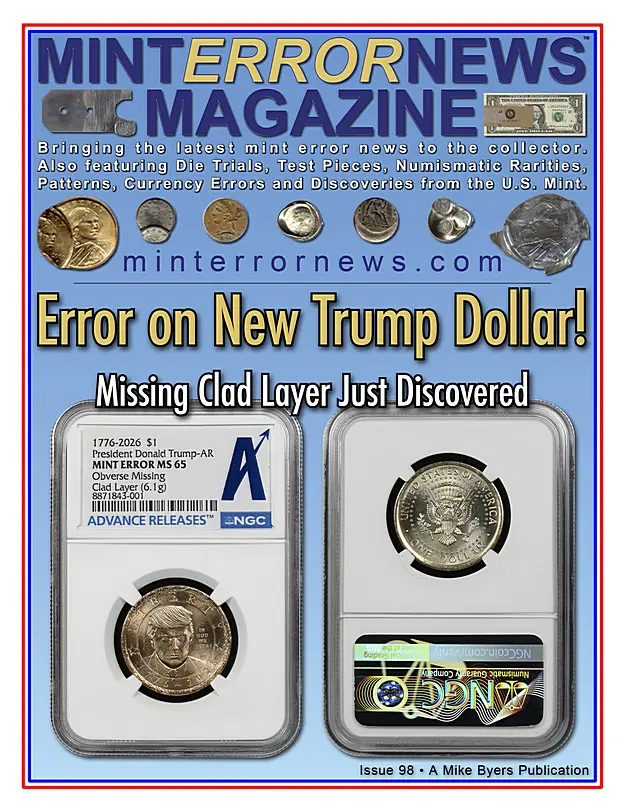 Featured on the cover of the upcoming Mint Error News Magazine Issue 98