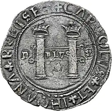 DOMINICAN REPUBLIC, Santo Domingo, 4 reales, Charles-Joanna, assayer F to left