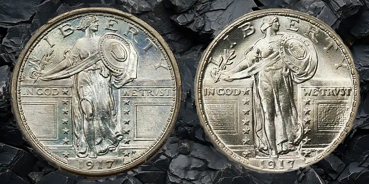 1917 Standing Liberty Quarter Type One and Type Two Designs - Photos by Heritage Auctions