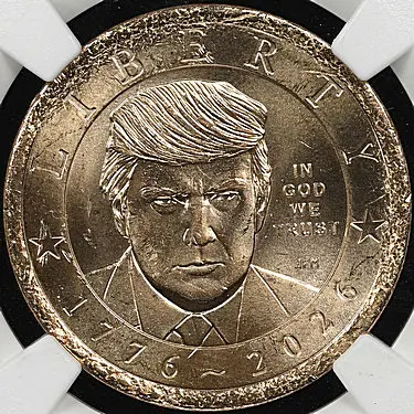 Obverse of Trump Dollar Mint Error Discovery Coin