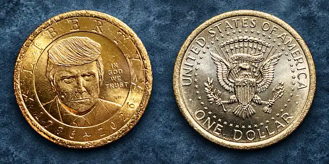 The Third example of the Trump Error Dollar Coin found by Tyrone Kemp