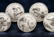 2027 Youth Sports Program Illustrated coins by CoinWeek base on Line art from the US Mint
